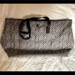 Coach Nylon Zip-top Tote Bag